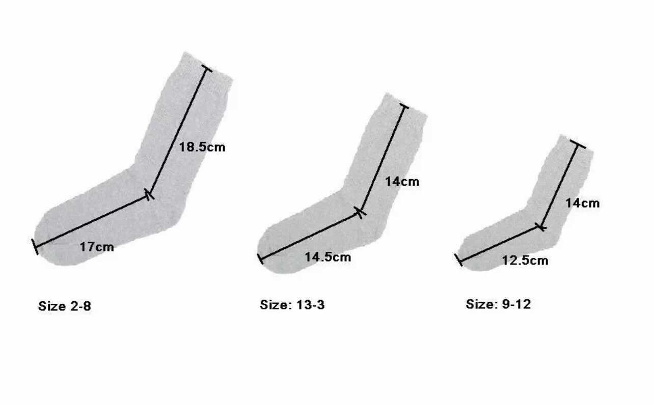 12x Pairs SCHOOL SOCKS Plain Cotton Rich Girls Boys School Uniform BULK - Black 13-3