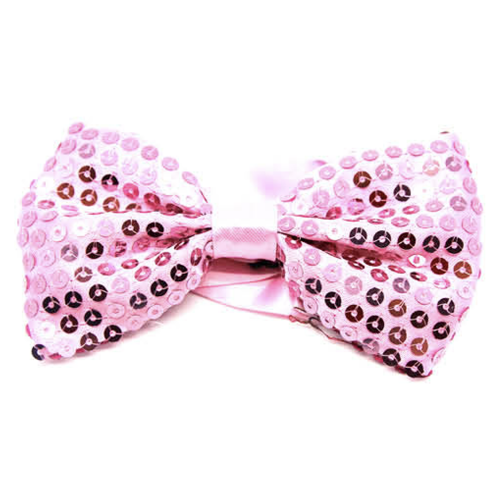 GLITTER SEQUIN BOW TIE Costume Fancy Dress Dance Fancy Shiny Party Bowtie - Light Pink