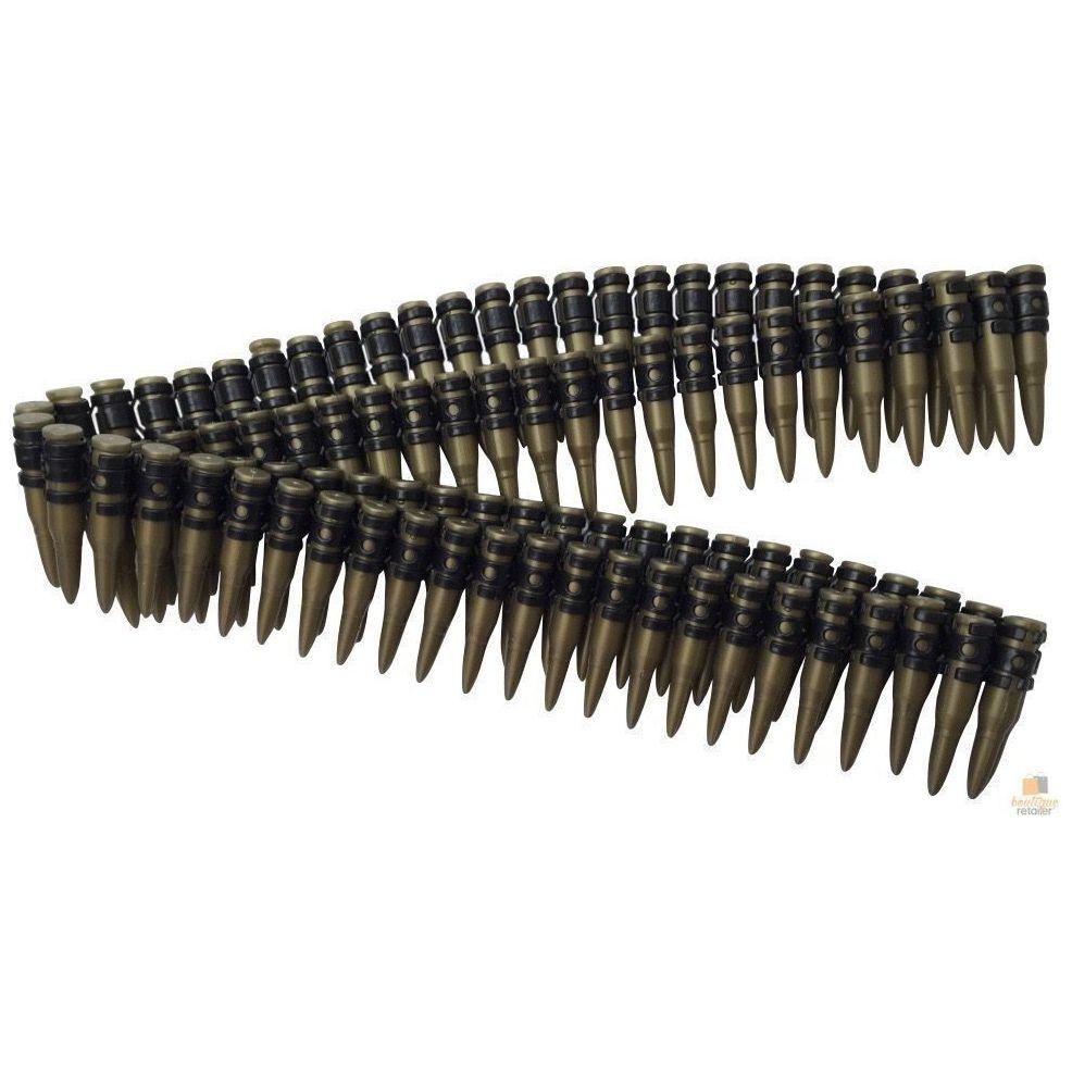 BULLET BELT Plastic Bandolier Costume Party Commando Army Gangster Soldier Ammo Cowboy