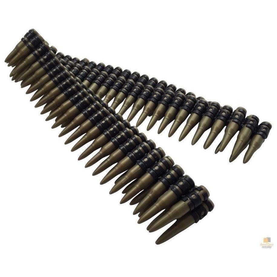 BULLET BELT Plastic Bandolier Costume Party Commando Army Gangster Soldier Ammo Cowboy