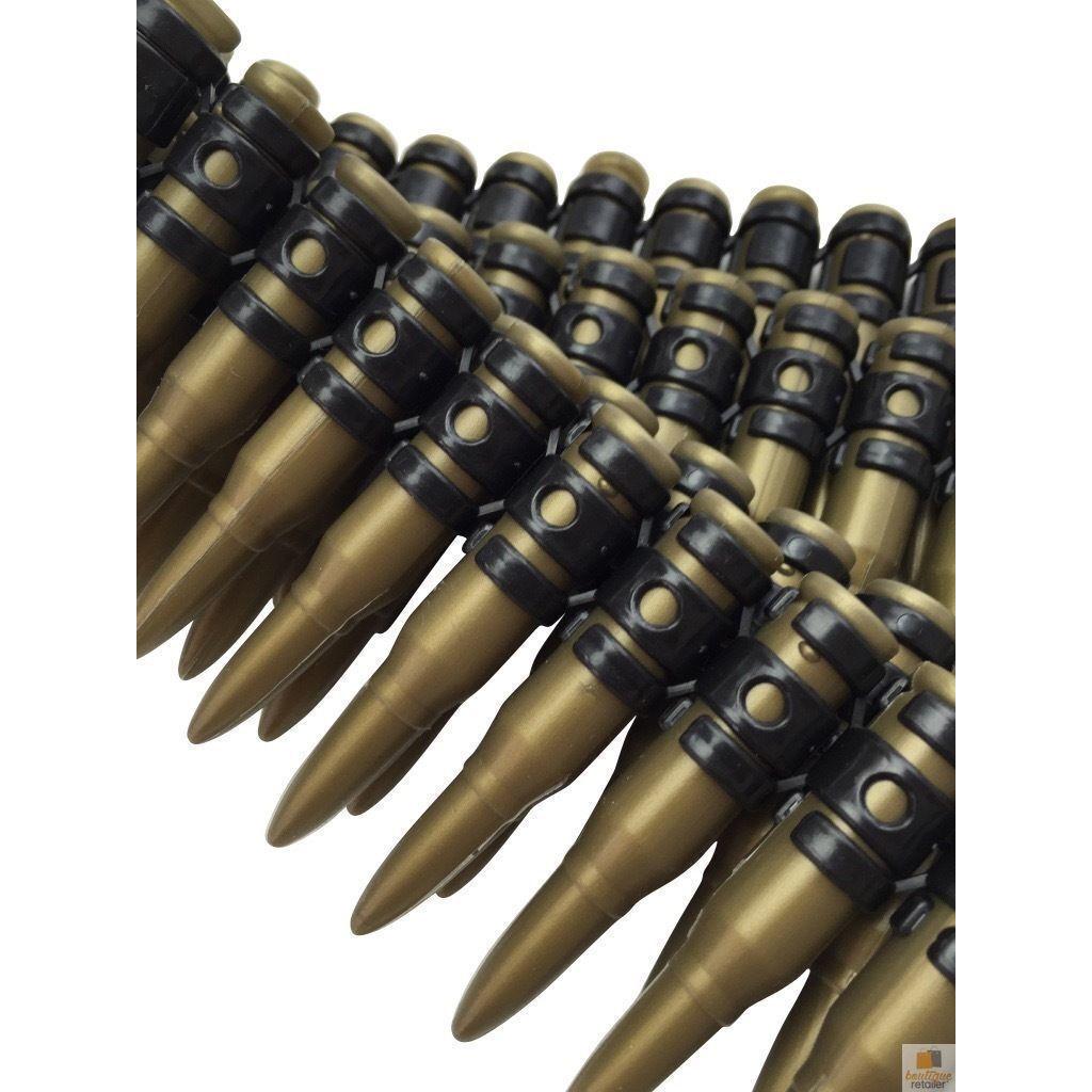 BULLET BELT Plastic Bandolier Costume Party Commando Army Gangster Soldier Ammo Cowboy