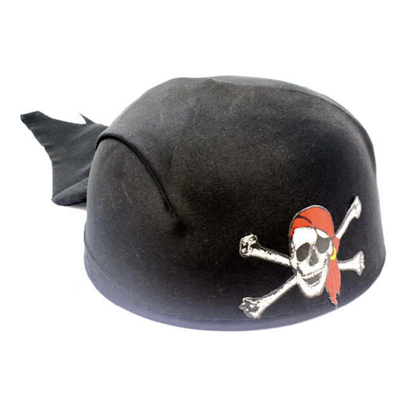Pirate Hat Bandana Style Fancy Dress Costume Halloween Caribbean - Black