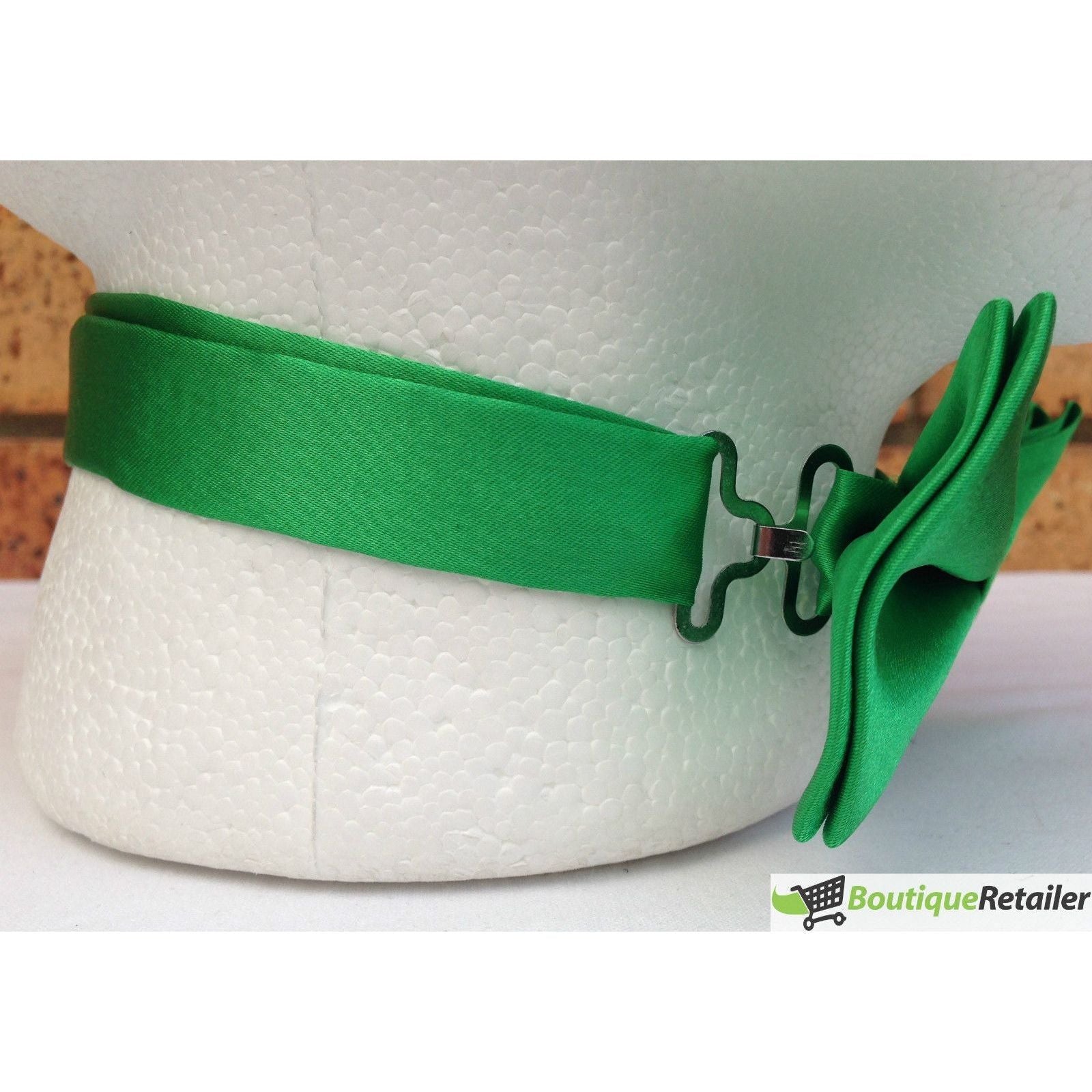 Mens BOW TIE Wedding Tuxedo Formal Bestman Necktie Classic Plain Party - Green