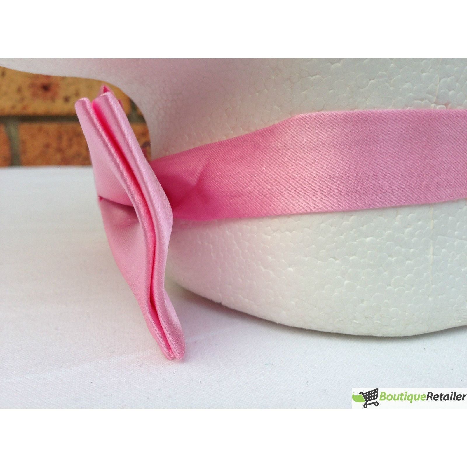 Mens BOW TIE Wedding Tuxedo Formal Bestman Necktie Classic Plain Party - Light Pink