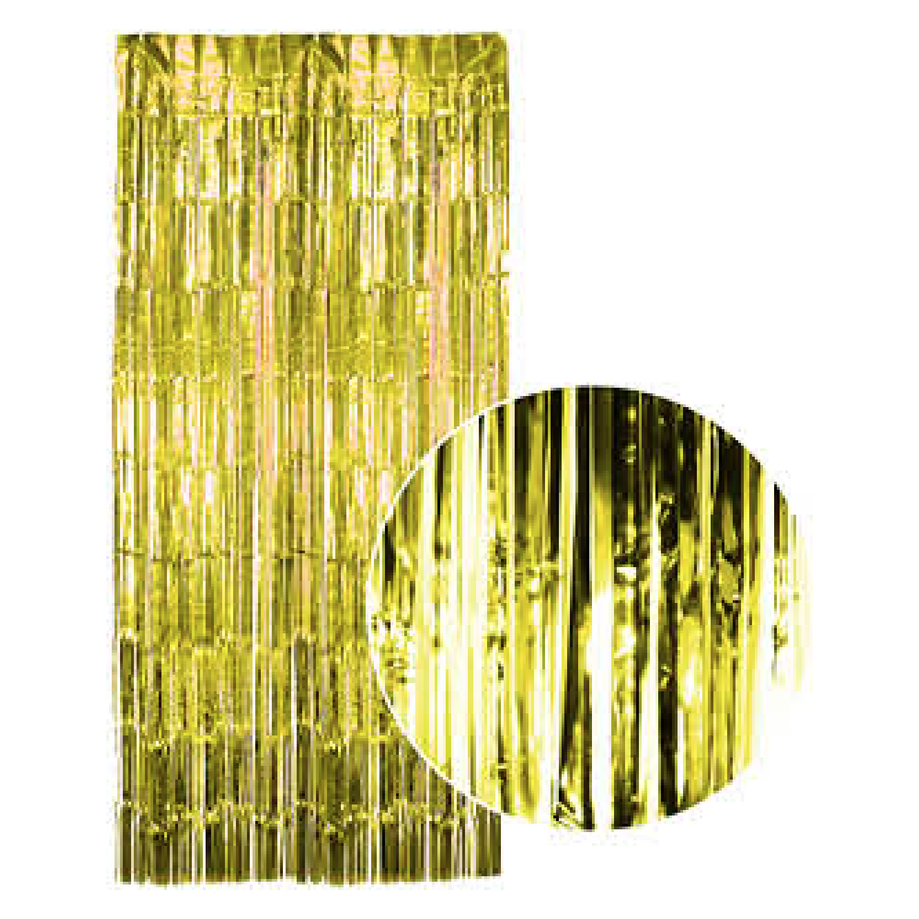 Tinsel Curtain Foil Metallic Fringe Backdrop Party Door Decorations (200cm x 100cm) - Yellow/Gold