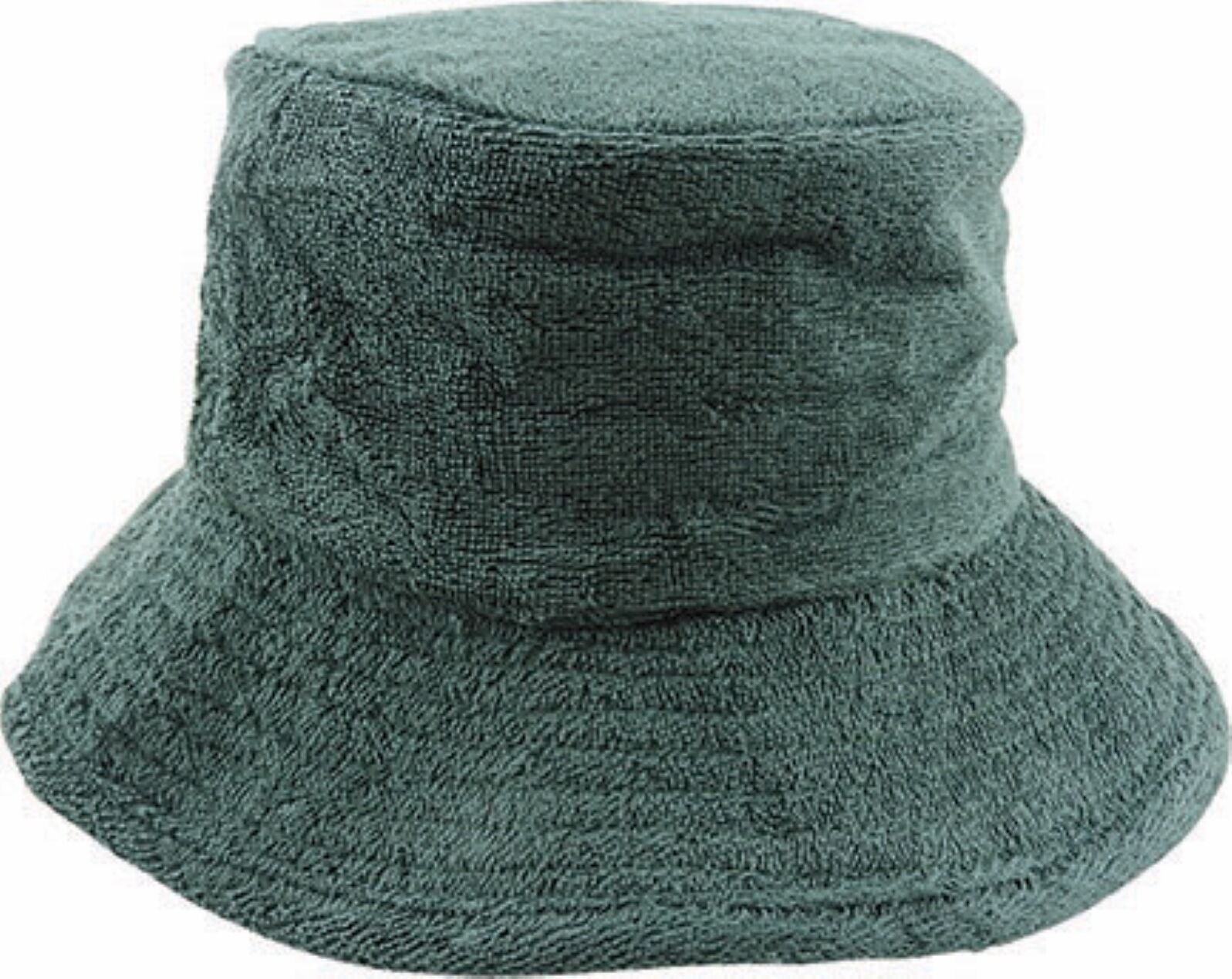 Terry Towelling Bucket Hat Daggy Fishing Camping Retro Aussie Lad Cap - Bottle Green