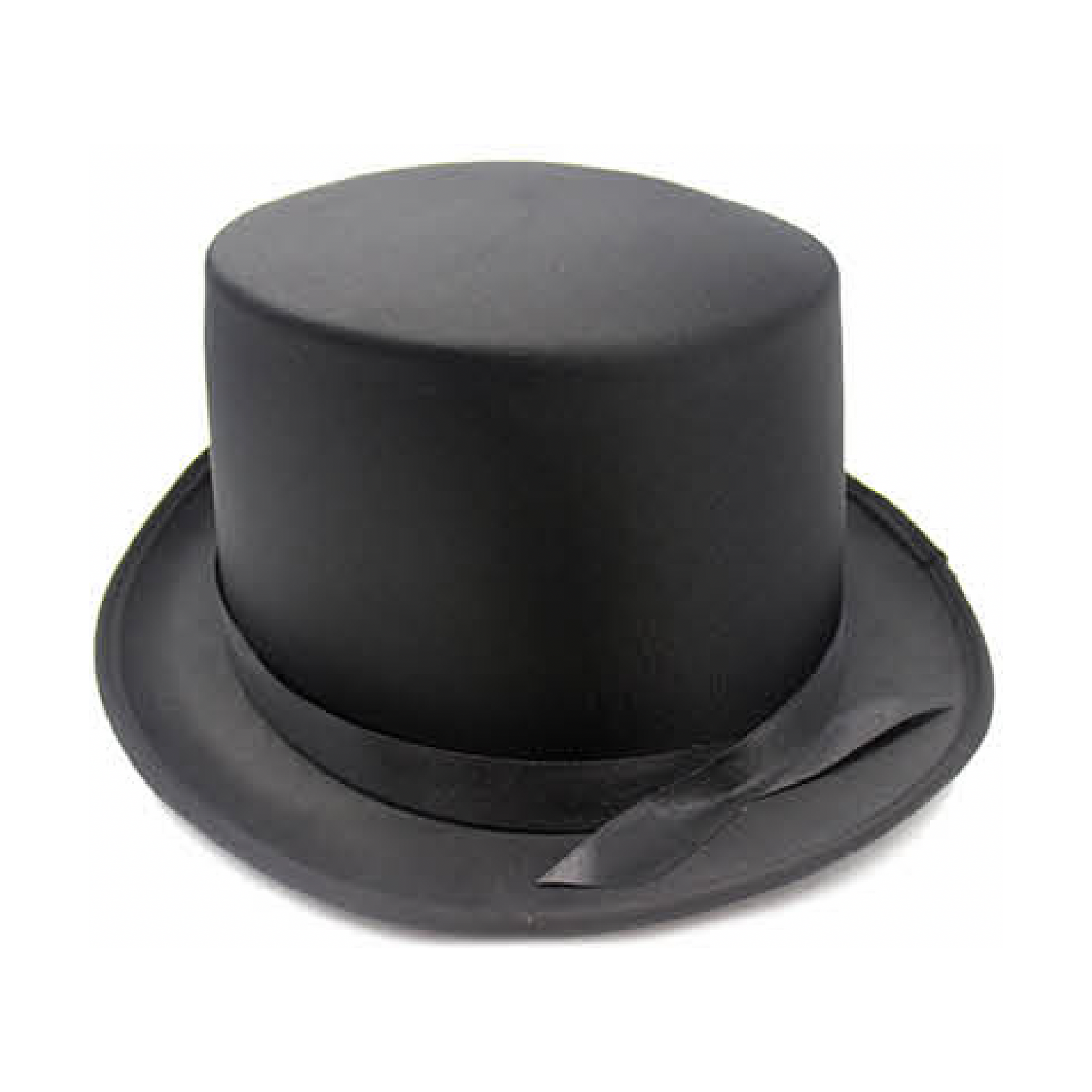 SATIN TOP HAT Costume Party Cap Fancy Dress Trilby Fedora One Size - Black