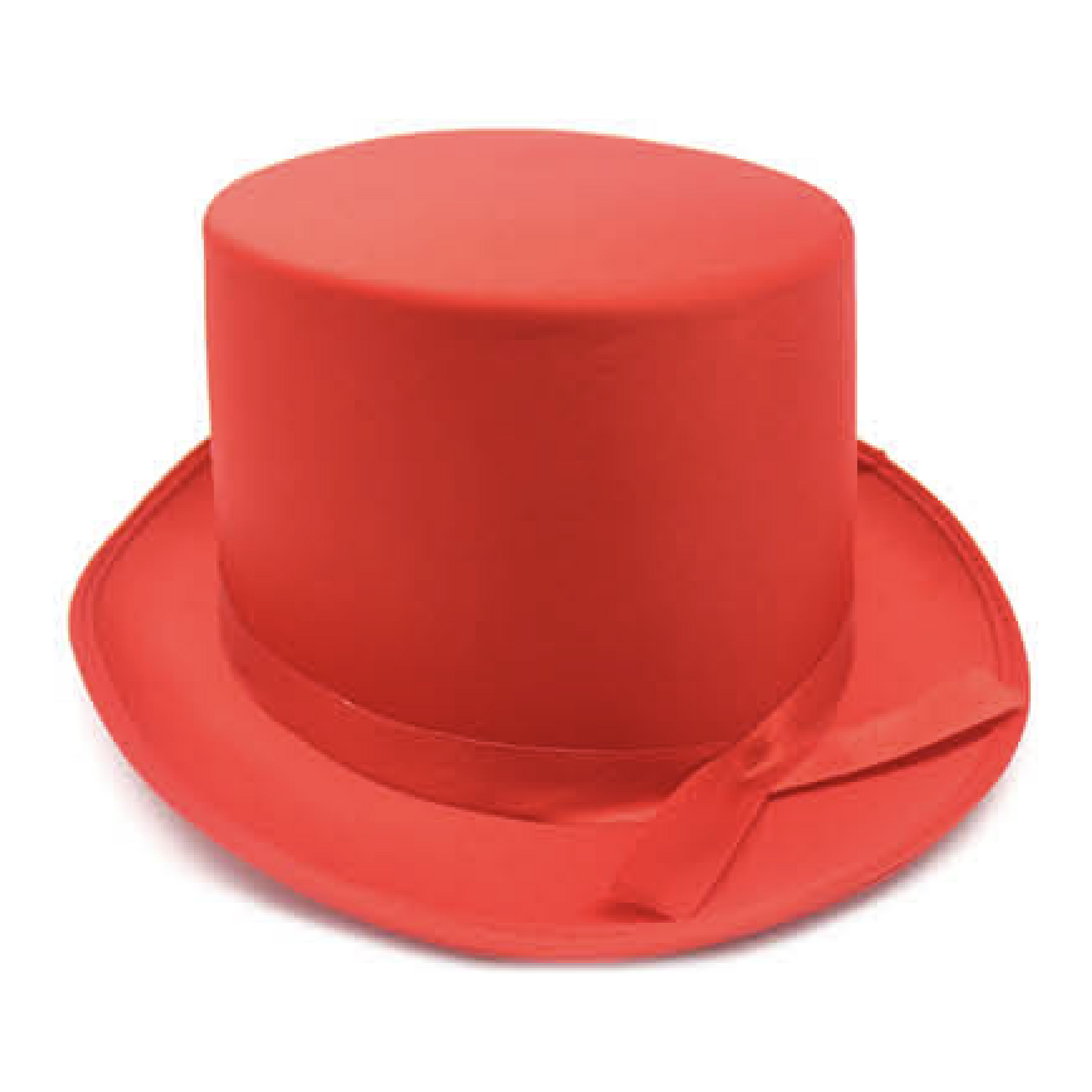 SATIN TOP HAT Costume Party Cap Fancy Dress Trilby Fedora One Size - Red