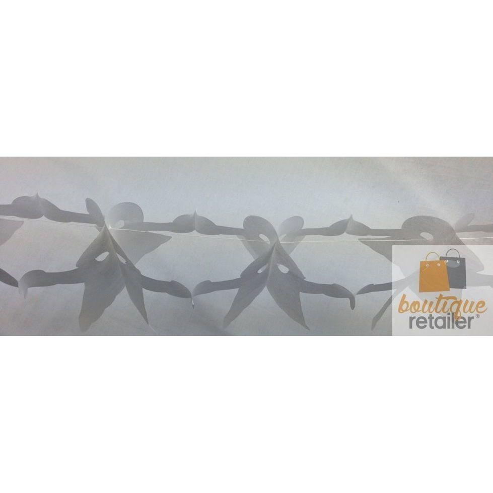 HALLOWEEN PAPER GARLAND Ghost Horror Decoration 1.8m Party Props Decor White