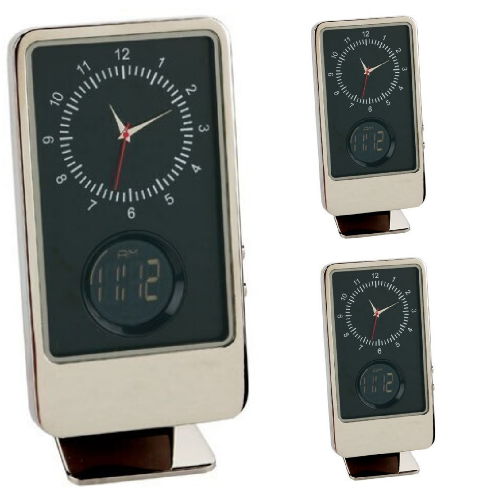 3x Quartz York Clock Time Business Desk Home Office Classic Traditional