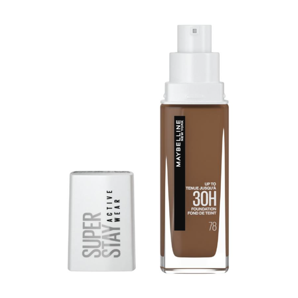3x Maybelline Super Stay 30H Active Wear Foundation 30ml - 78 DEEP BRONZE