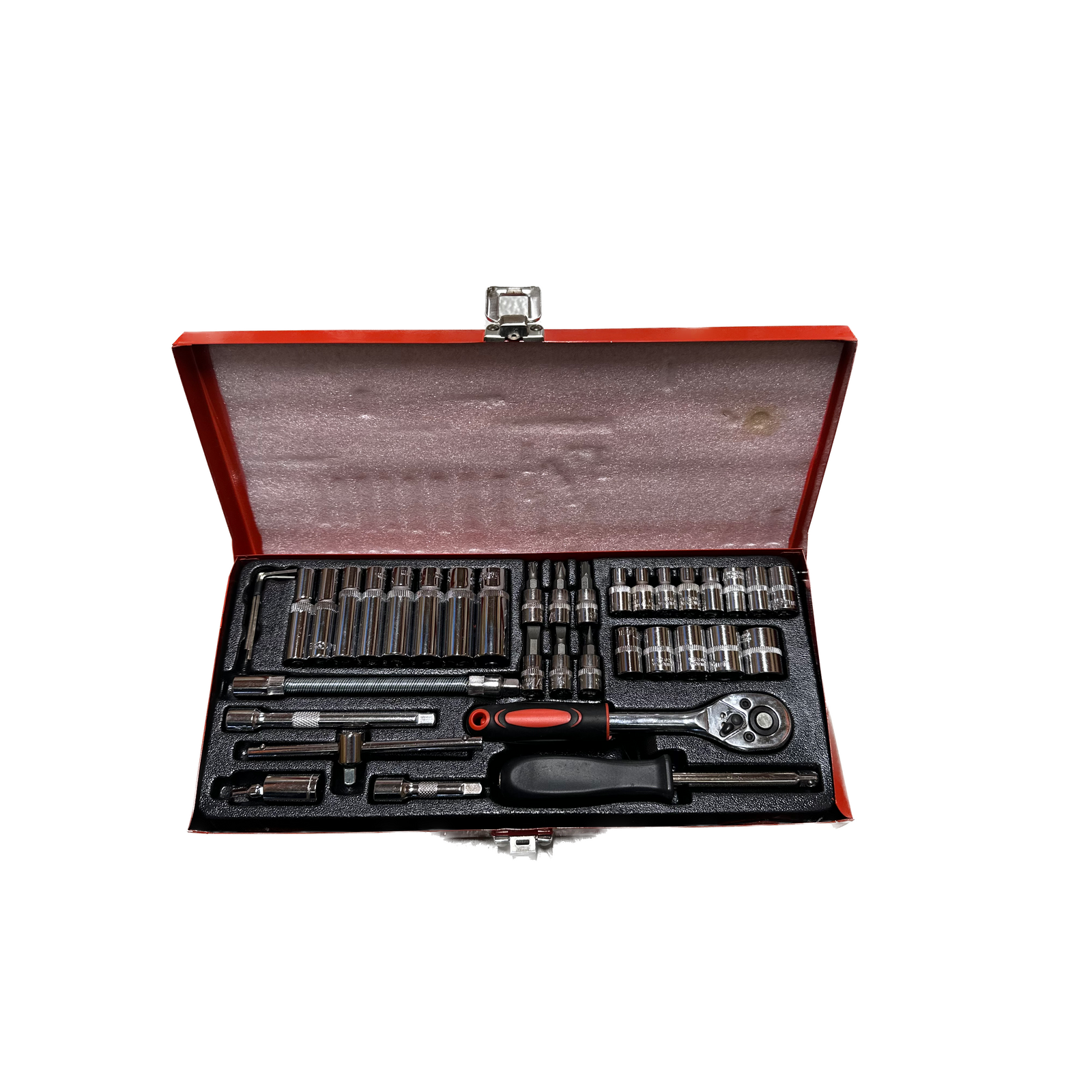 37 Piece Ratchet Socket Wrench Set Screwdriver Bits Extension Hex Chrome Vanadium