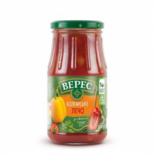 VERES 500g Bulgarian Lecho Roasted Capsicum Peppers & Tomato Relish Spread