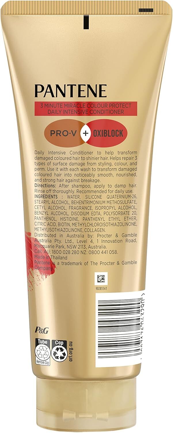 3x Pantene 400ml 3 Minute Miracle Colour w Oxiblock Intensive Conditioner