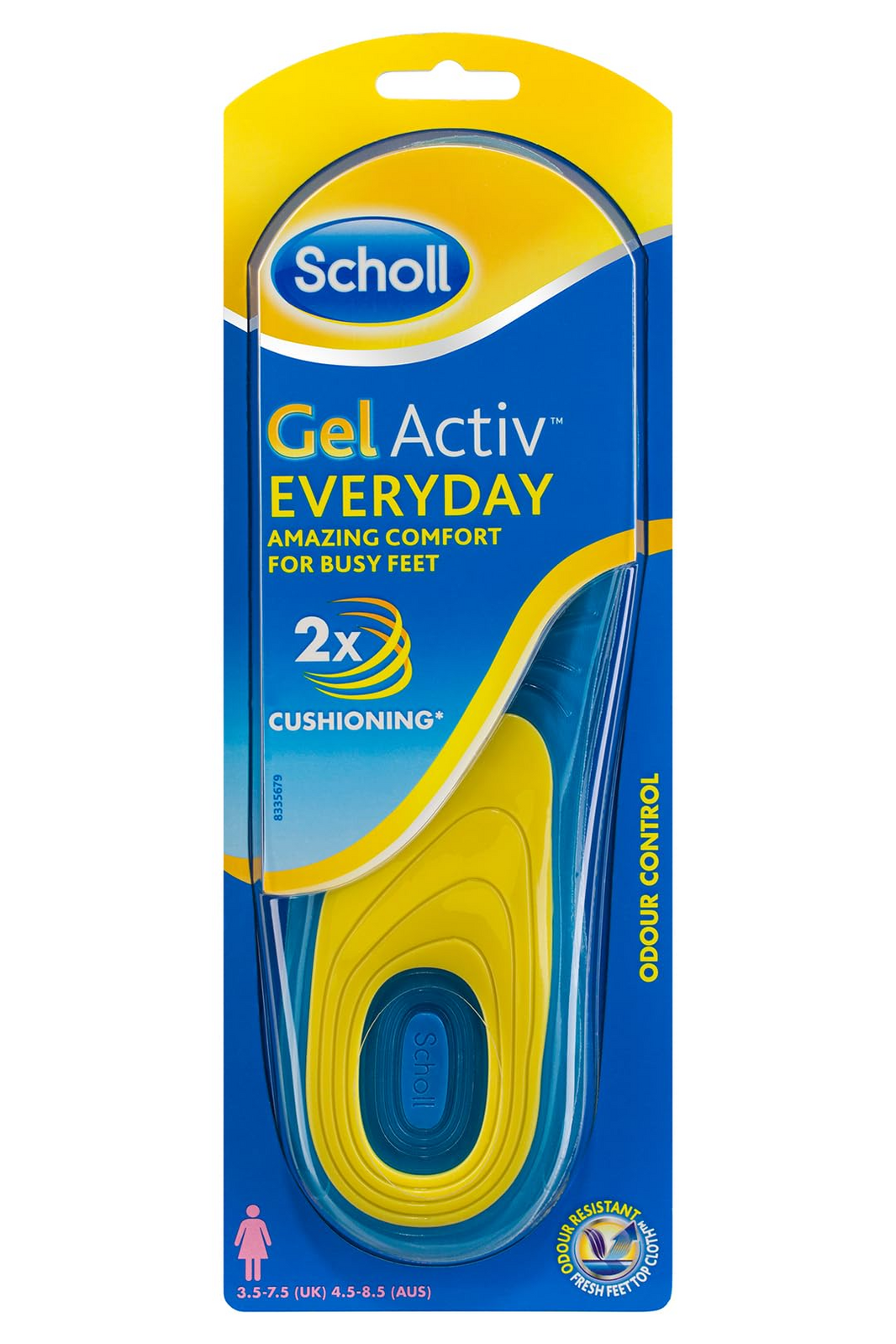 Scholl Gel Activ Insoles Everyday Women with Odour Control - One Size
