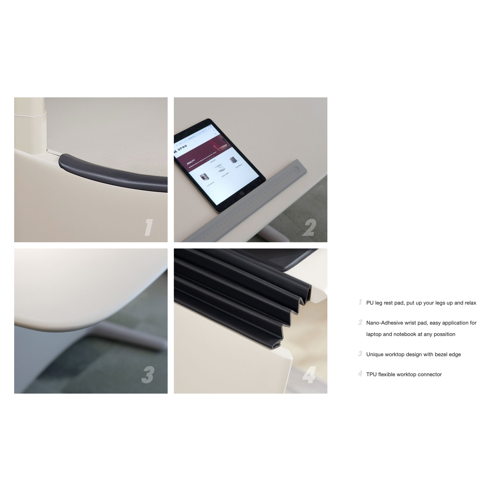 1.2m UFOU UPON Standing Desk Height Adjustable Motorised Electric Sit Stand Table Riser