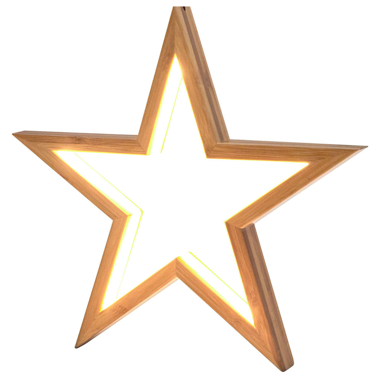 Ceiling Bamboo Star LED Hanging Lamp Natural Home Decor Lighting Pendant - Natural