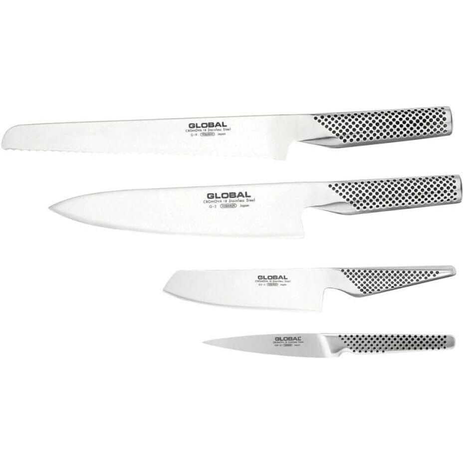 Global Teikoku 5pcs Knife Block Set Japanese Knives