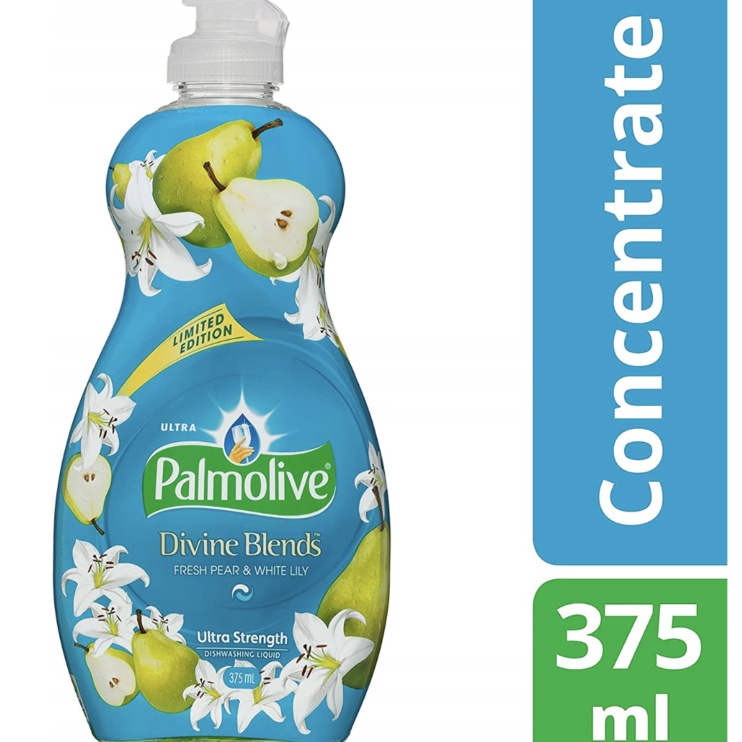 Palmolive Dishwashing Liquid Ultra Divine Blends 375ml - Fresh Pear & White Lily
