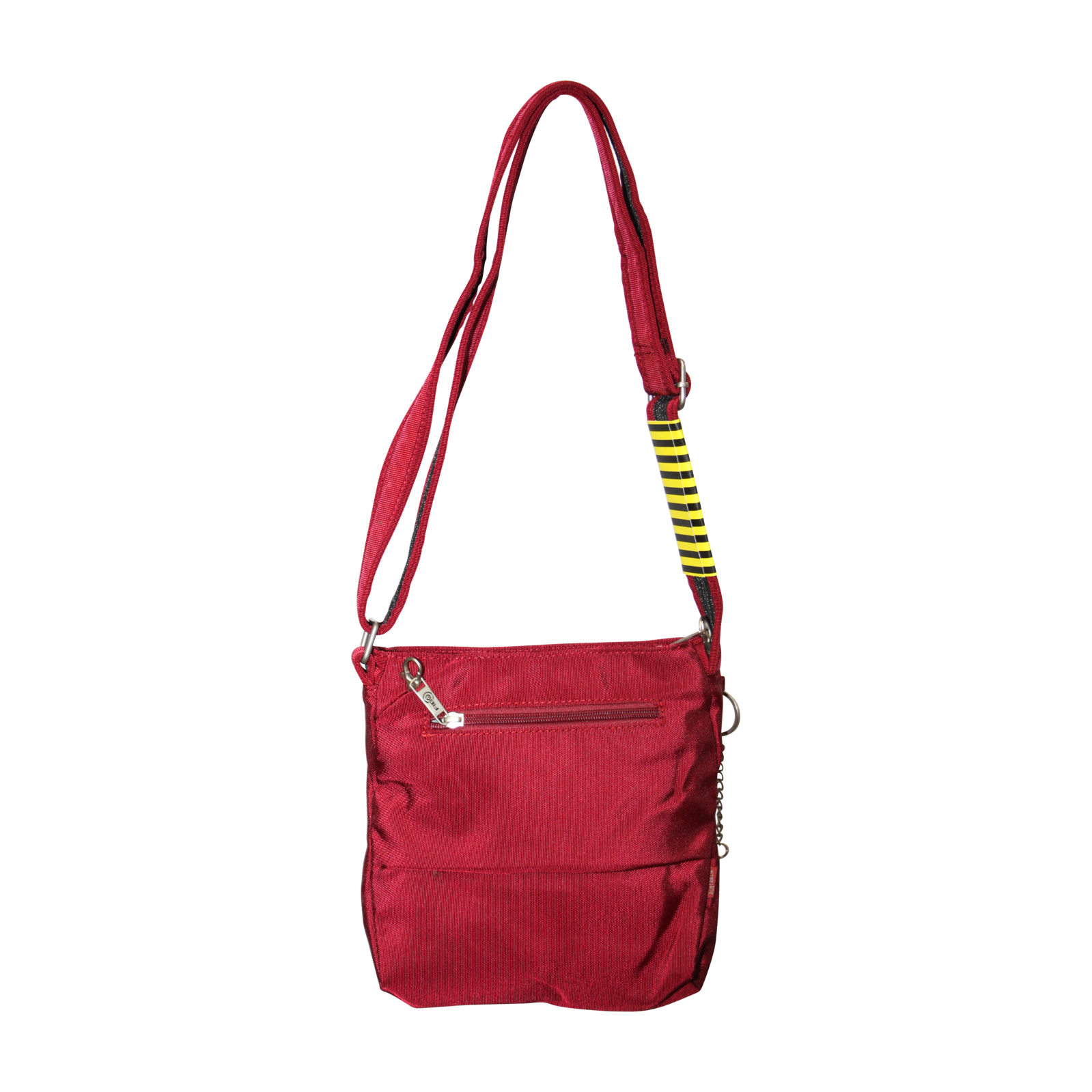 FIB Mens Crossbody Bag Shoulder Strap Satchel Travel Wallet - Burgundy