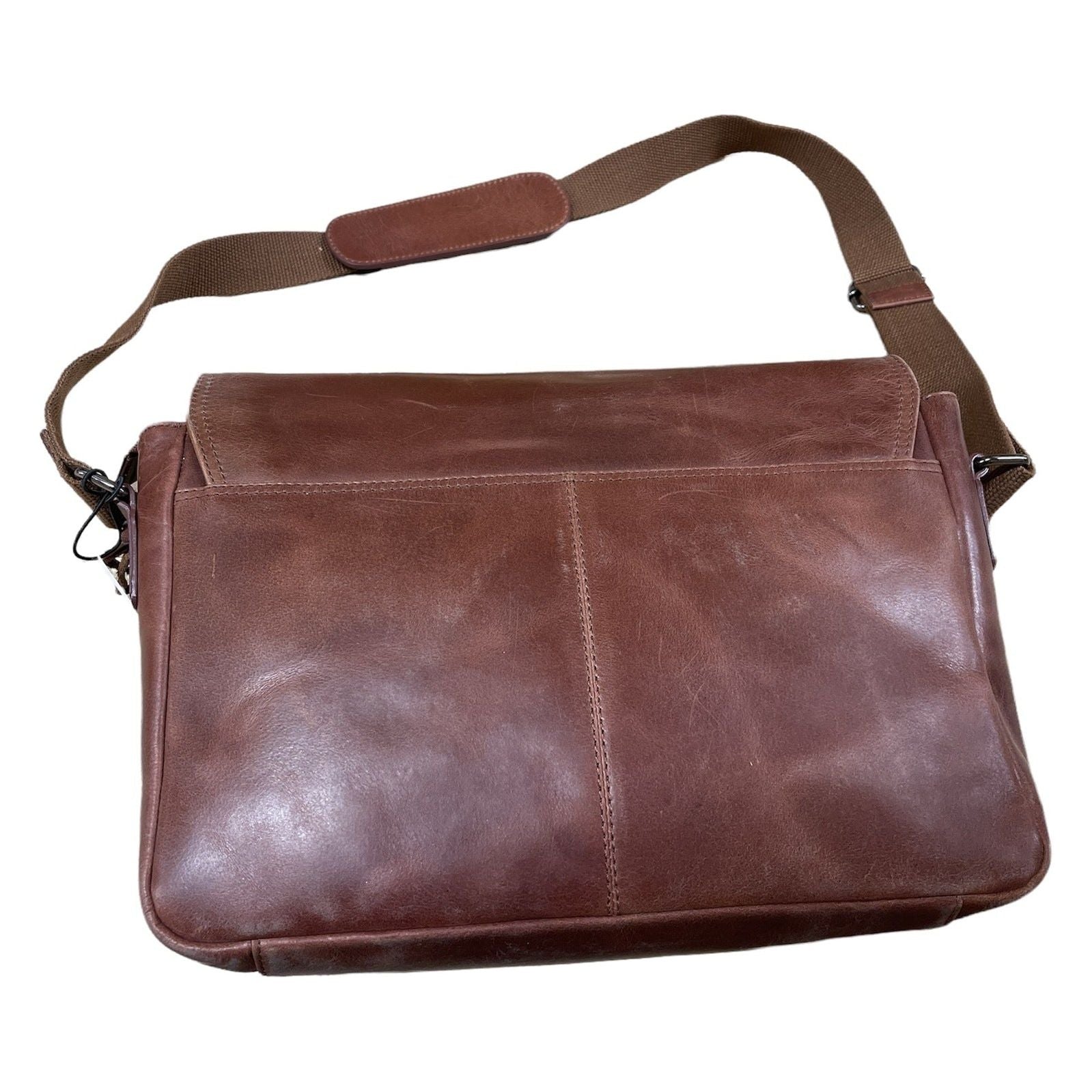 Futura Laptop Messenger Sling Bag Travel Computer Business Genuine Leather - Brown