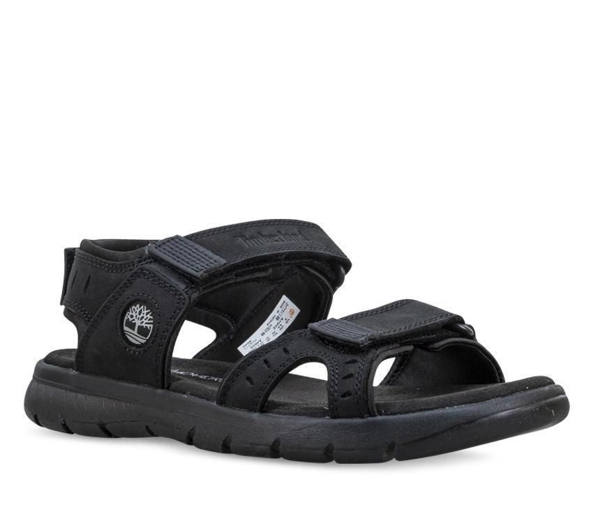 Timberland Mens Slip-On Leather Sandals Footwear - Black Nubuck