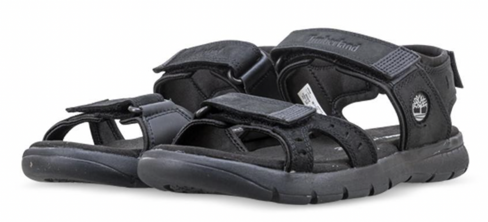 Timberland Mens Slip-On Leather Sandals Footwear - Black Nubuck