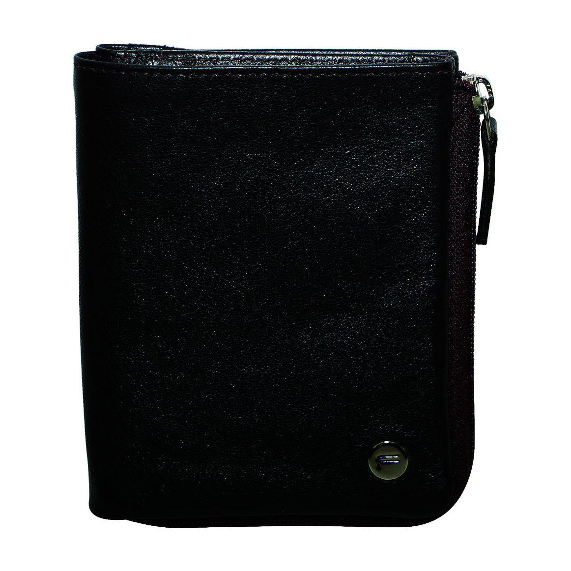 Futura RFID Leather Zip Around Wallet - Black