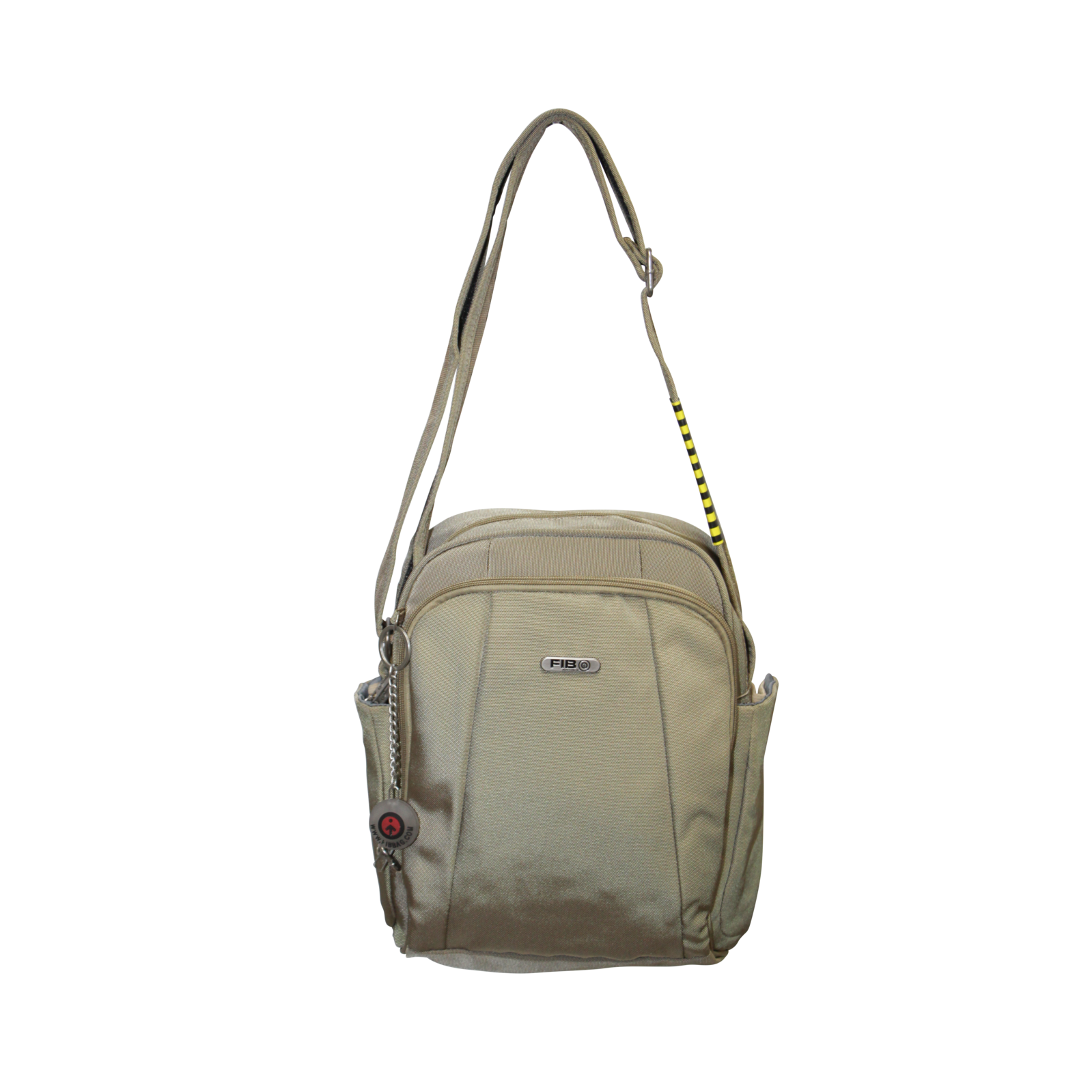 FIB Mens Tablet Crossover Travel Wallet Crossbody Shoulder Bag - Sand