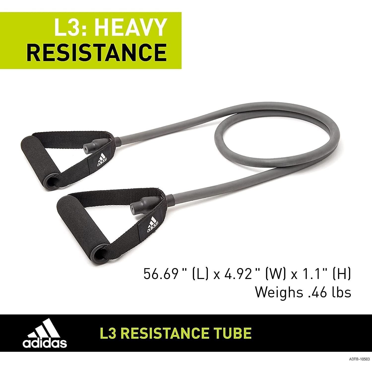 Adidas Resistance Tube Level 3 Elastic Bands Gym Fitness Yoga Workout Strap