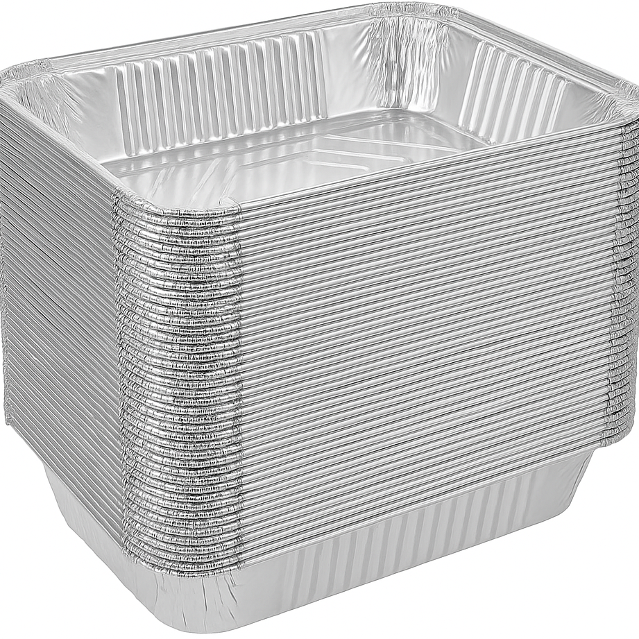 240x Aluminium Disposable Foil Food Container Trays Pans Baking Roast Bulk 32.5x26x5.5cm