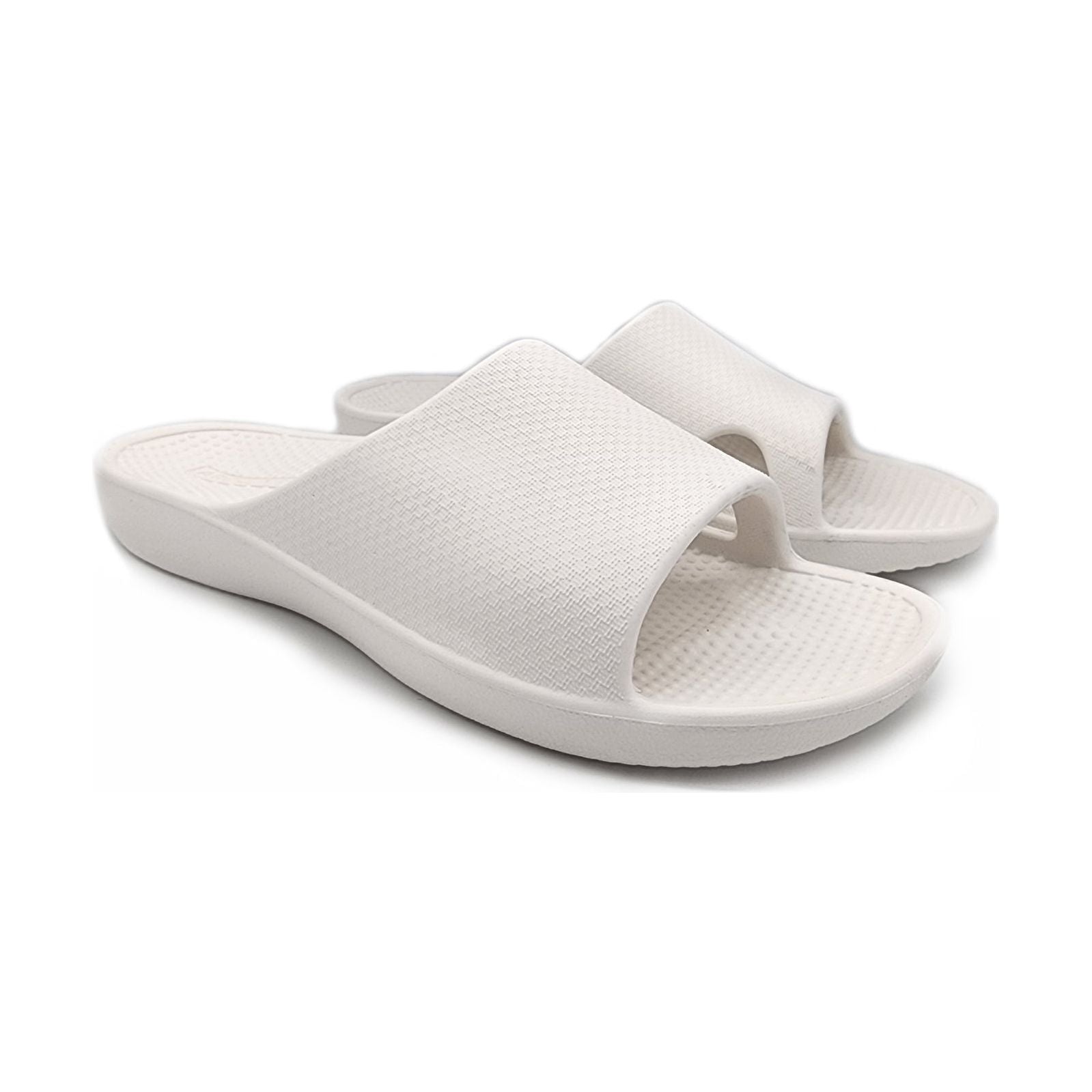 Archline Rebound Orthotic Slides Flip Flop Thongs Slip On Arch Support - White - Euro 43