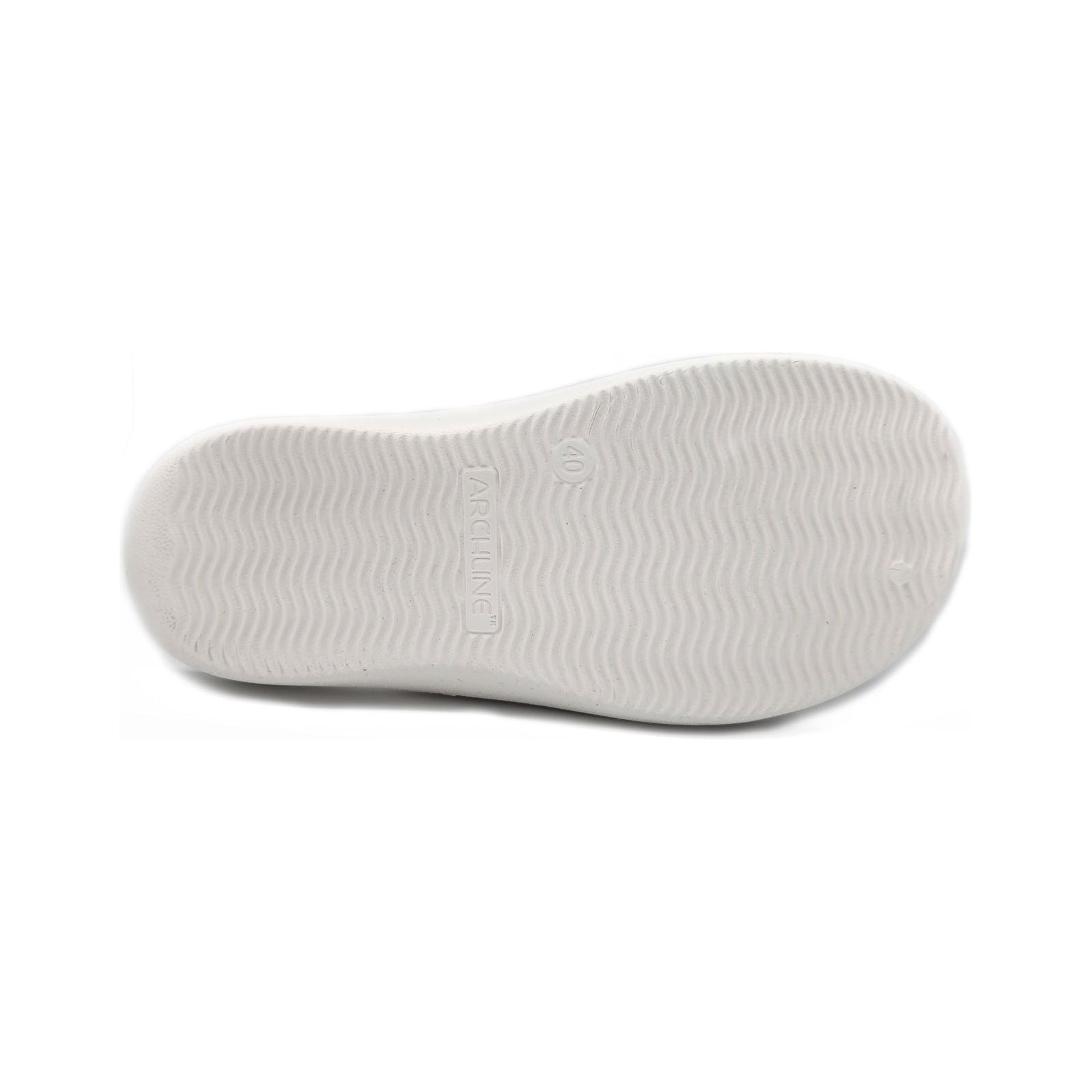 Archline Rebound Orthotic Slides Flip Flop Thongs Slip On Arch Support - White - Euro 46