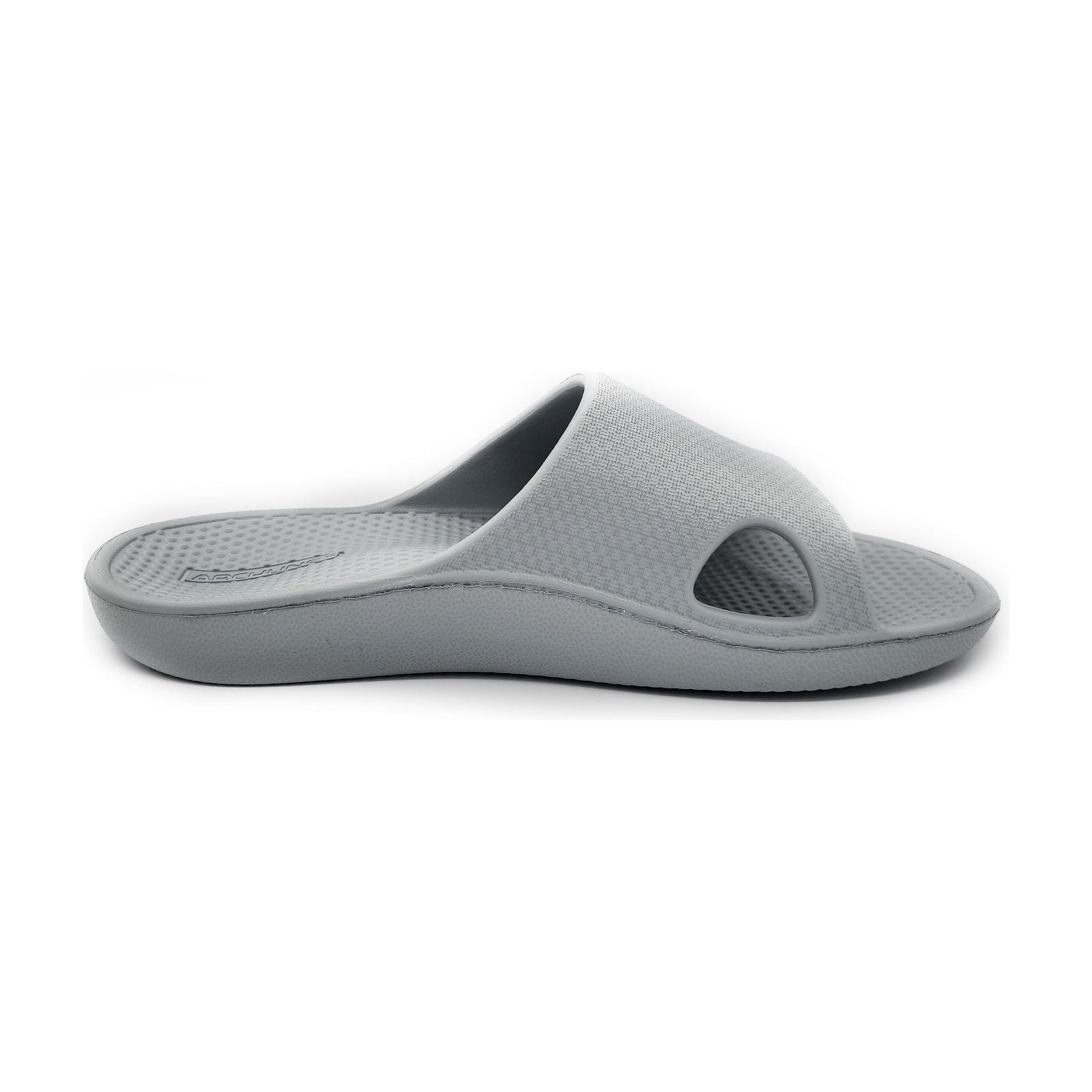 Archline Rebound Orthotic Slides Flip Flop Thongs Slip On Arch Support - Stone Grey - Euro 43