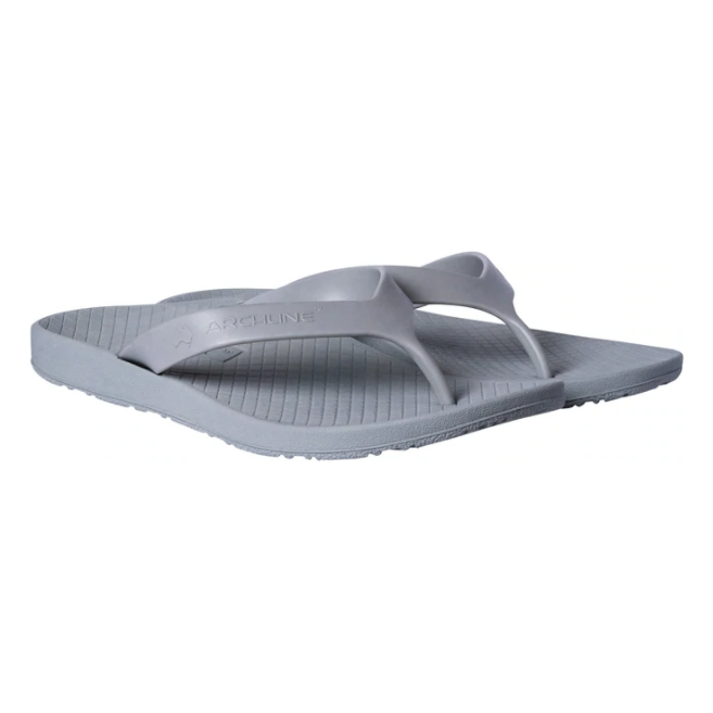 ARCHLINE Orthotic Flip Flops Thongs Arch Support Shoes Footwear - Grey - EUR 36