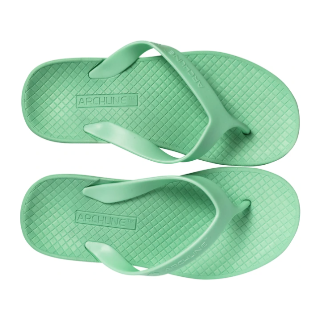 ARCHLINE Orthotic Thongs Arch Support Shoes Footwear Flip Flops - Dew Green - EUR 41