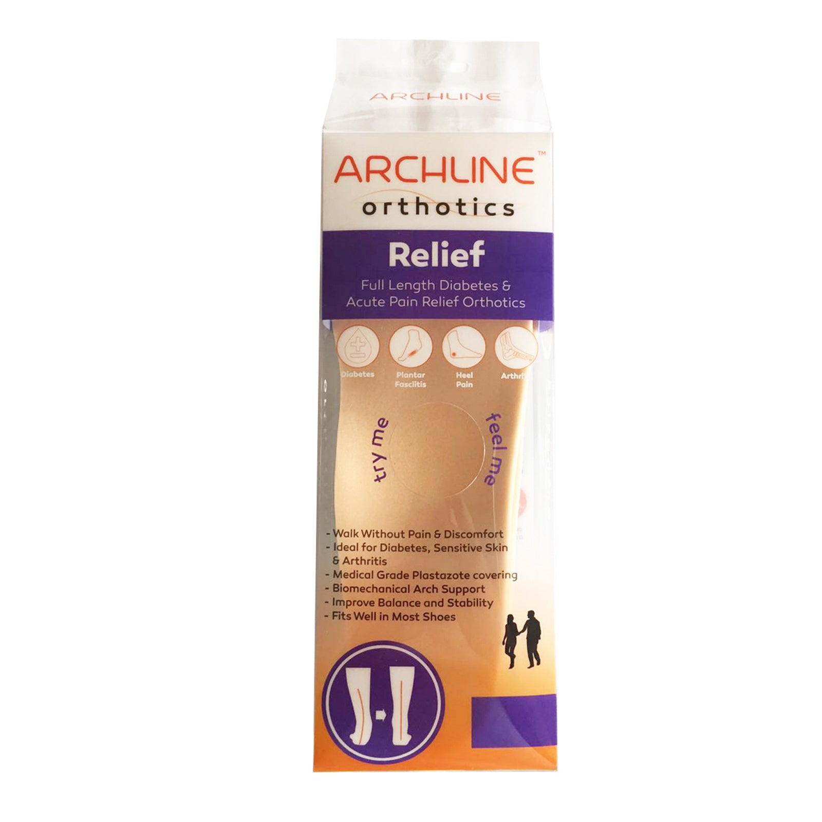 ARCHLINE Insoles Orthotics Full Length Arch Support Diabetics Plantar Fasciitis - EUR 47