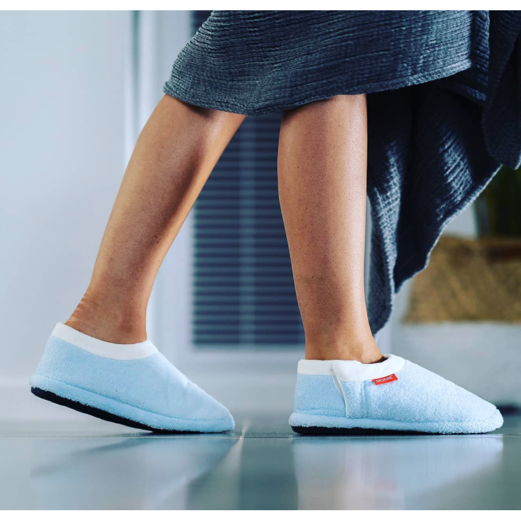 ARCHLINE Orthotic Slippers Closed Scuffs Pain Relief Moccasins - Sky Blue - EUR 38