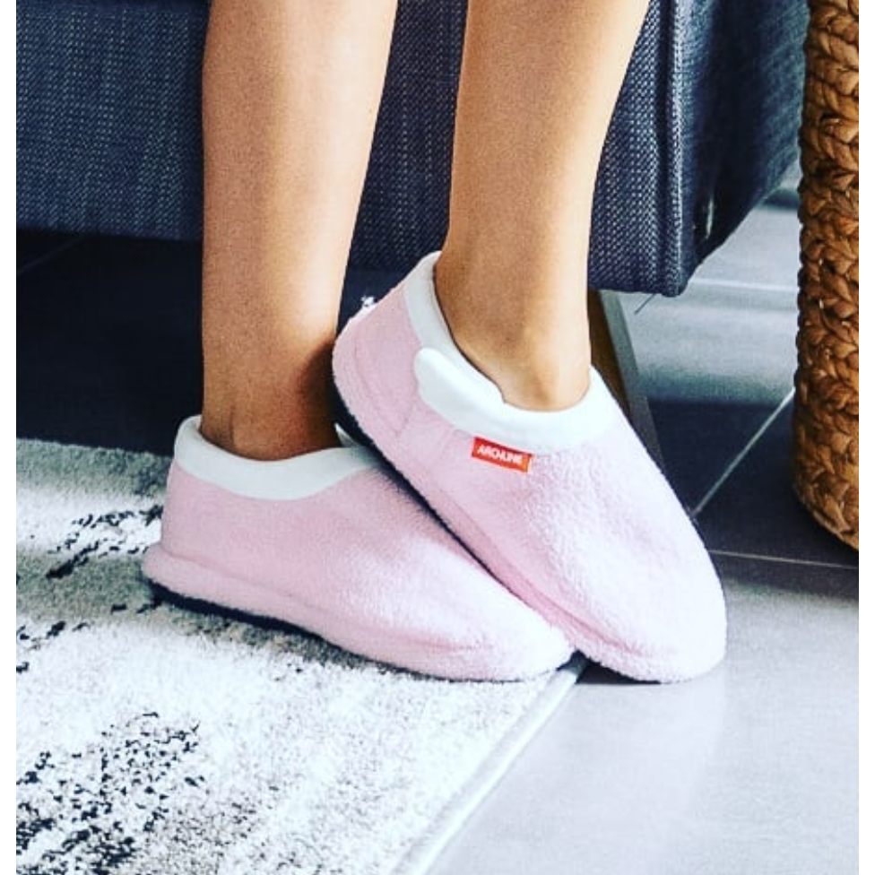 ARCHLINE Orthotic Slippers Closed Scuffs Pain Relief Moccasins - Pink - EUR 43