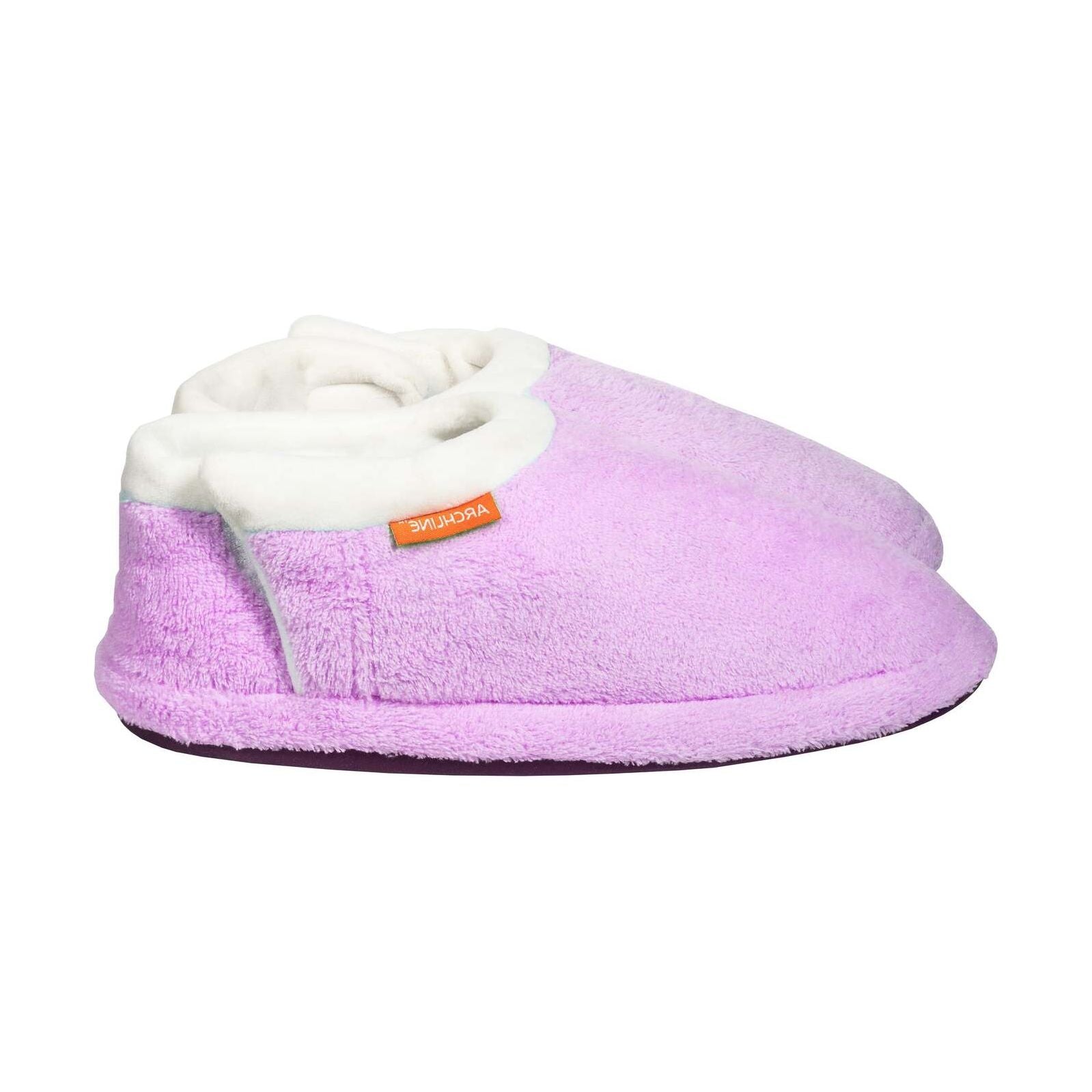 ARCHLINE Orthotic Slippers CLOSED Arch Scuffs Pain Relief Moccasins - Lilac - EU 38