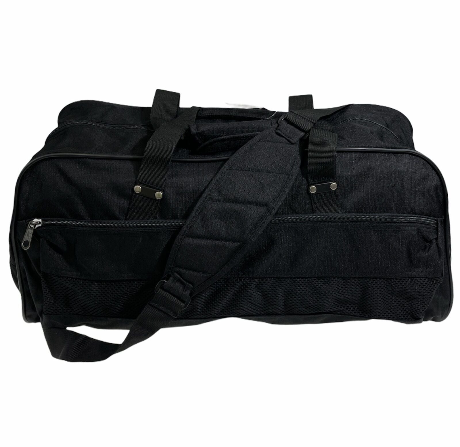 45L Foldable Jumbo Duffel Bag Gym Sports Luggage Travel Foldaway School Bags - Black - Black - Black - Black - Black - Black - Black - Black - Black -
