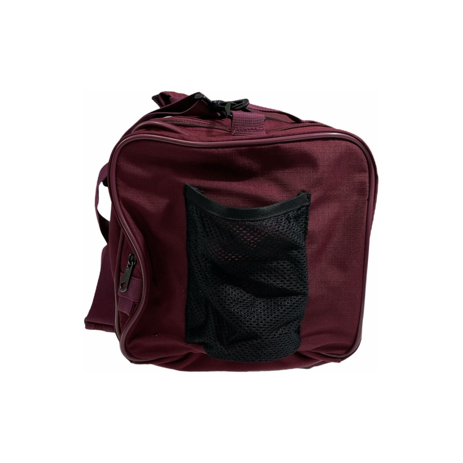 44L Travel Foldable Duffel Bag Gym Sports Luggage Travel Foldaway D-Zip Top School Bags - Maroon