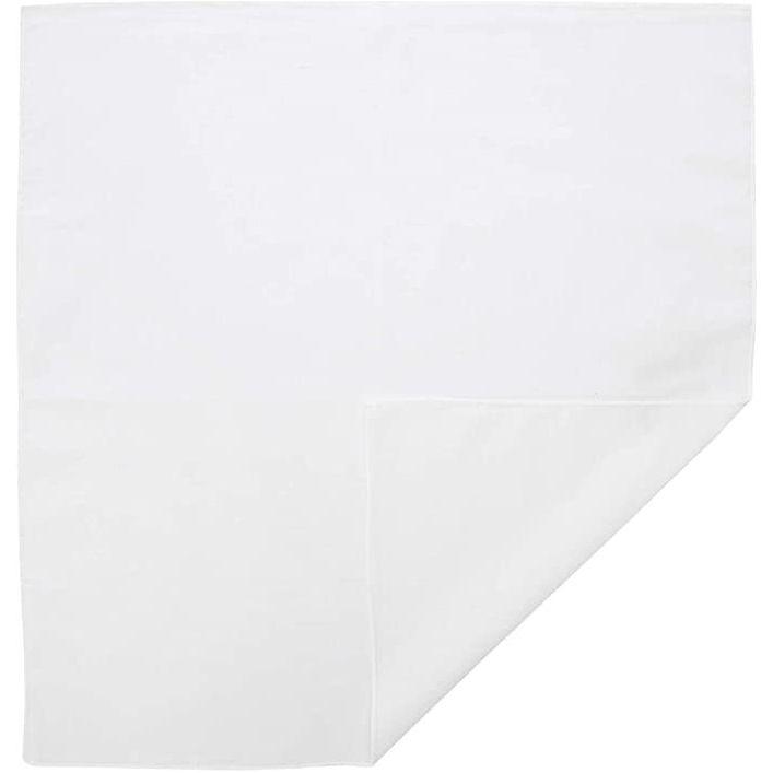 BANDANA Paisley 100% COTTON Head Wrap Durag Bandanna Summer Biker Scarf Mask - White (Plain)