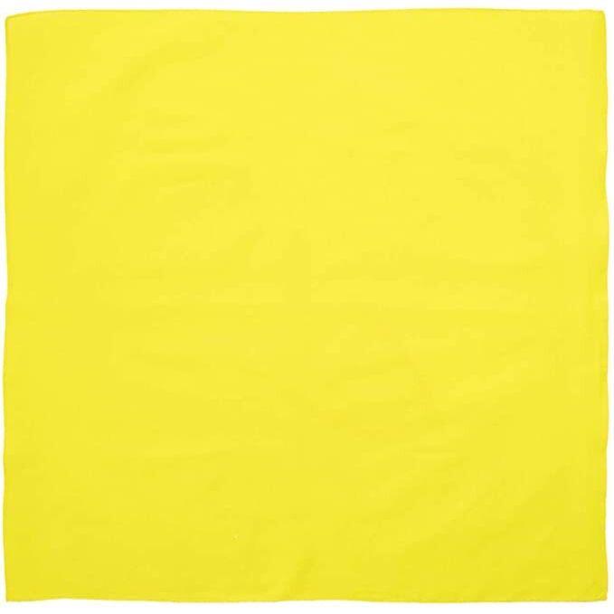 BANDANA Paisley 100% COTTON Head Wrap Durag Bandanna Summer Biker Scarf Mask - Yellow (Plain)