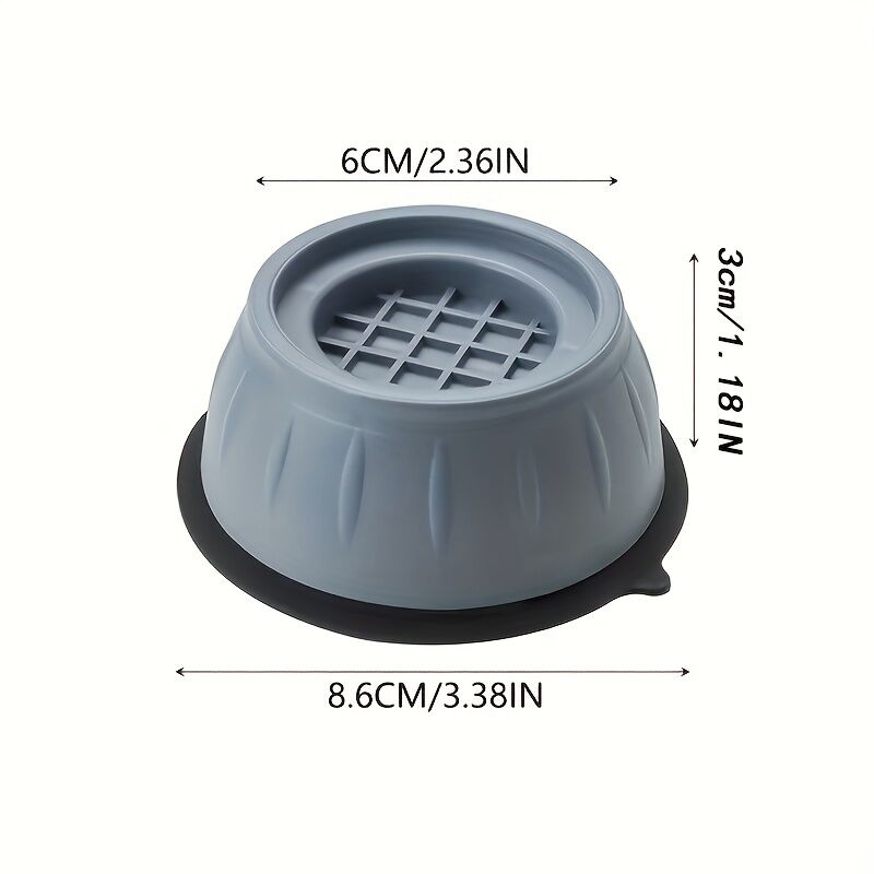 4-Pack Anti-Vibration Washing Machine Pads – Shock Absorbing & Non-Slip Appliance Feet