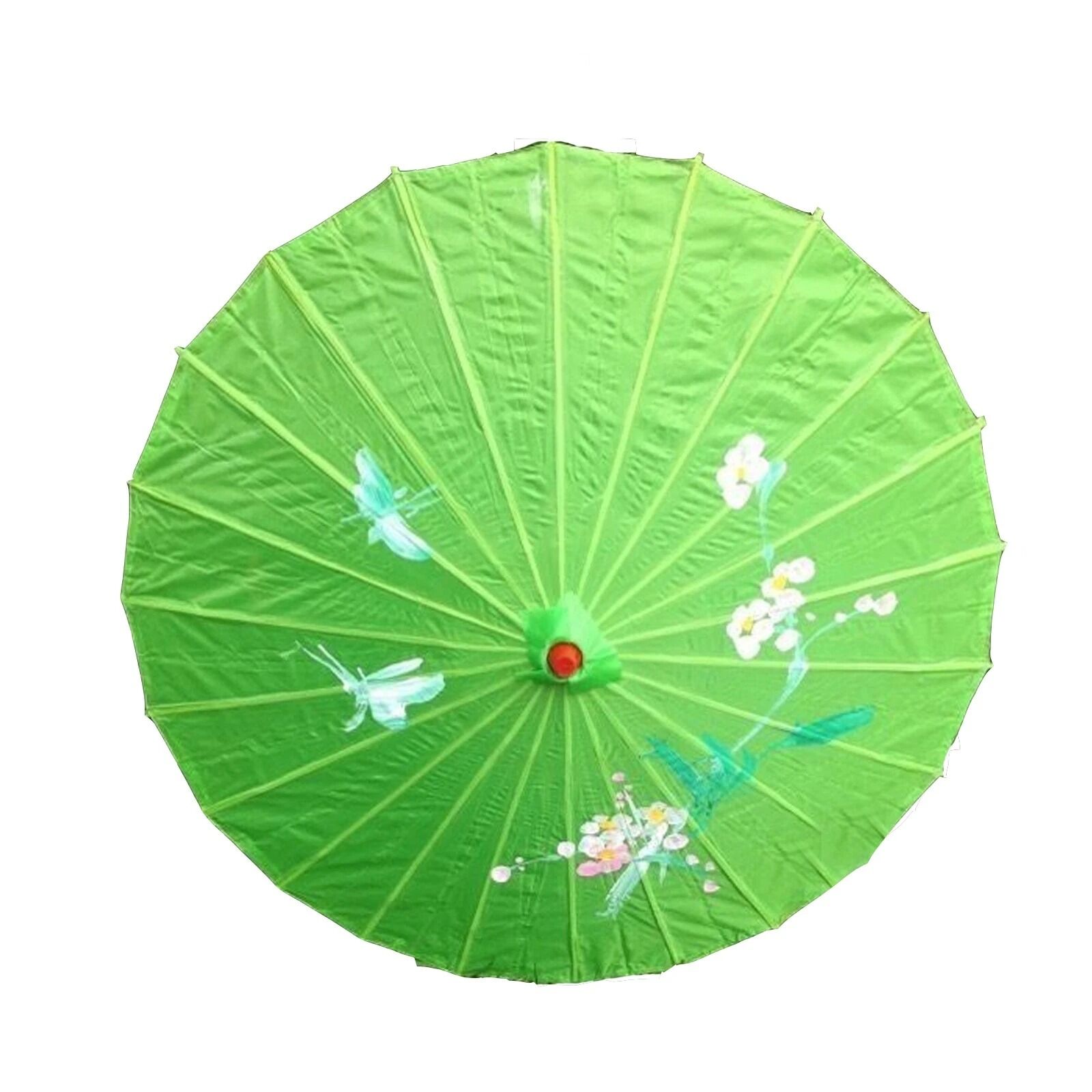 12x PARASOL UMBRELLA Chinese Japanese Bamboo Flower Pattern 80cm Large BULK - Light Green