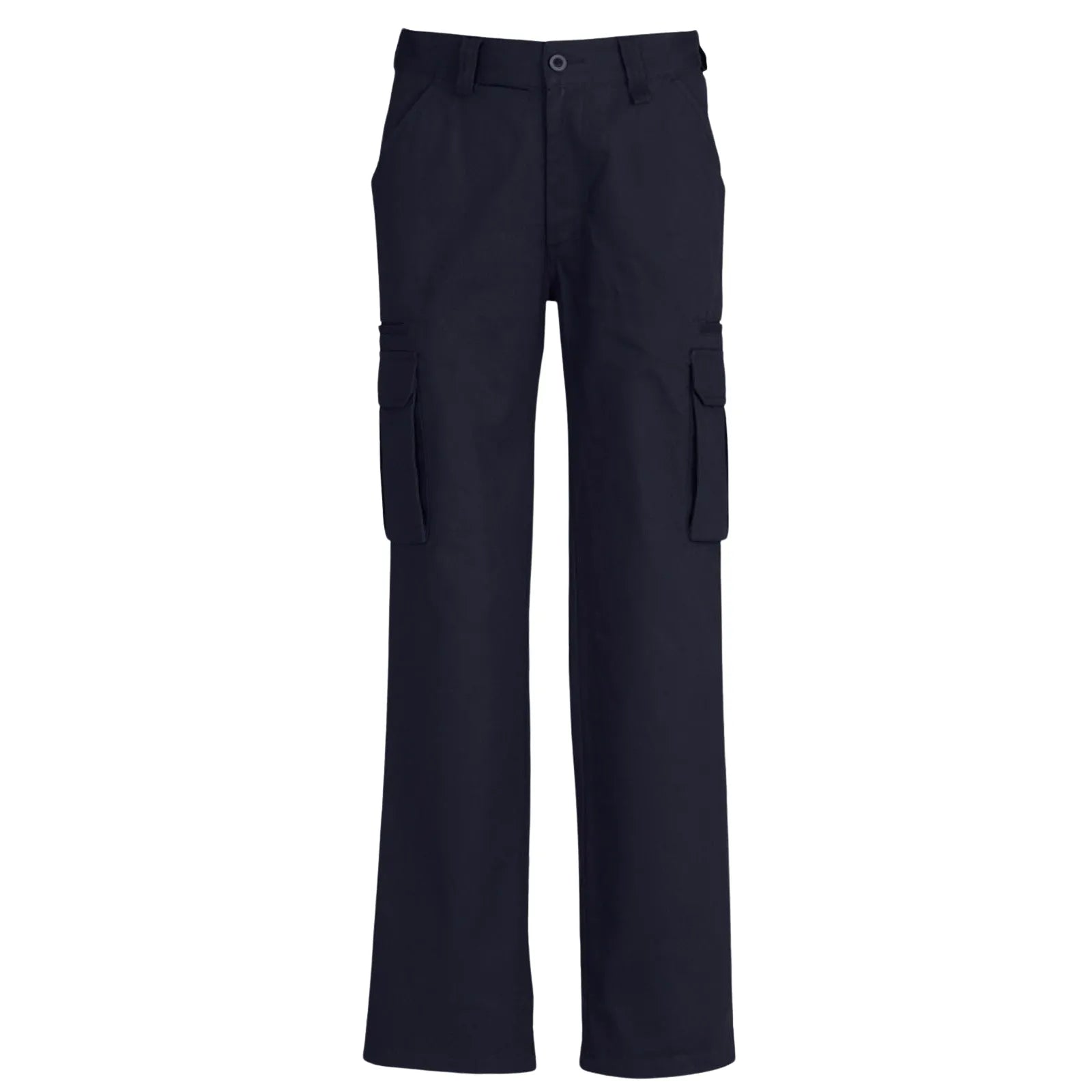 Mens CARGO PANTS Work Wear Trousers 100% COTTON Tradie Pockets Military 310gsm - Navy