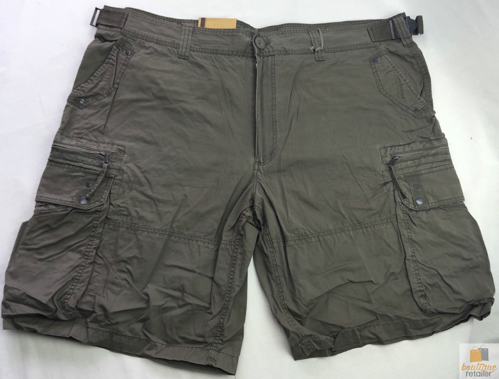 Deluxe CARGO SHORTS Heavy Duty Summer 100% COTTON - Khaki Green