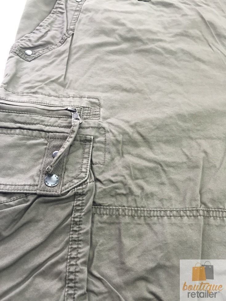 Deluxe CARGO SHORTS Heavy Duty Summer 100% COTTON - Khaki Green