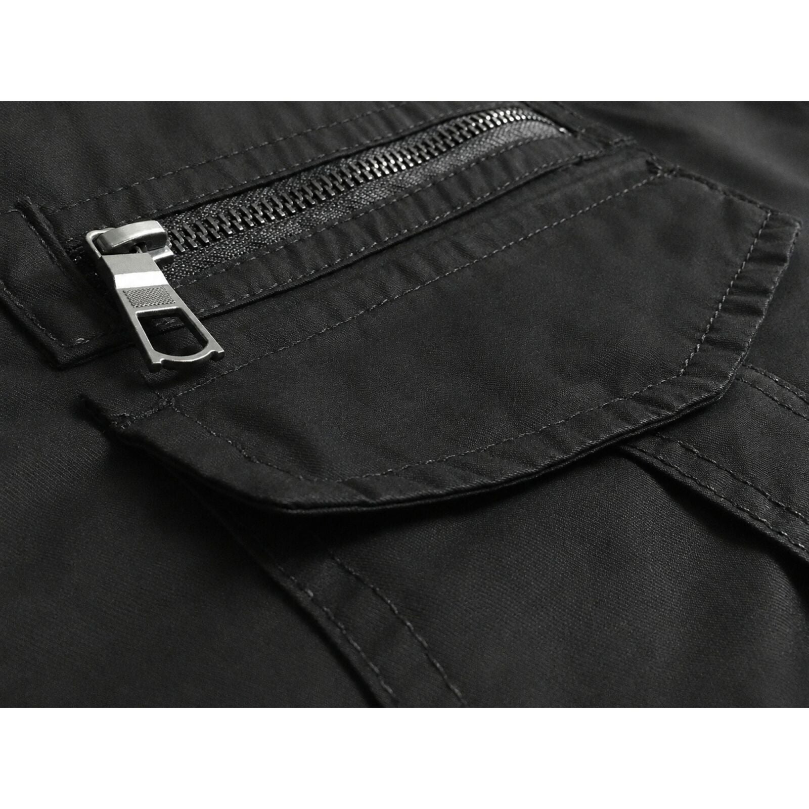 King Mens Plus Size Jacket 100% Cotton Extra Big Tall Winter Coat - Black